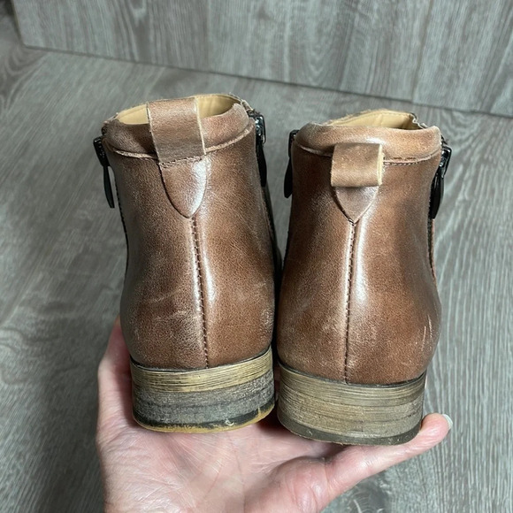 Franco Sarto Leather Keegan Ankle Boots Brown 9M - Picture 12 of 13